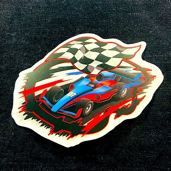 Indy Car Single Decor Accent Waterproof Sticker - Picture 1 of 3